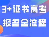 注册-派号-网上填报-确认报名！3+证书高考报名全流程→